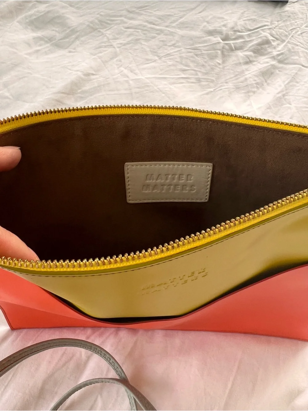 NWOT Matter Matters Colorblock Leather Envelope Clutch